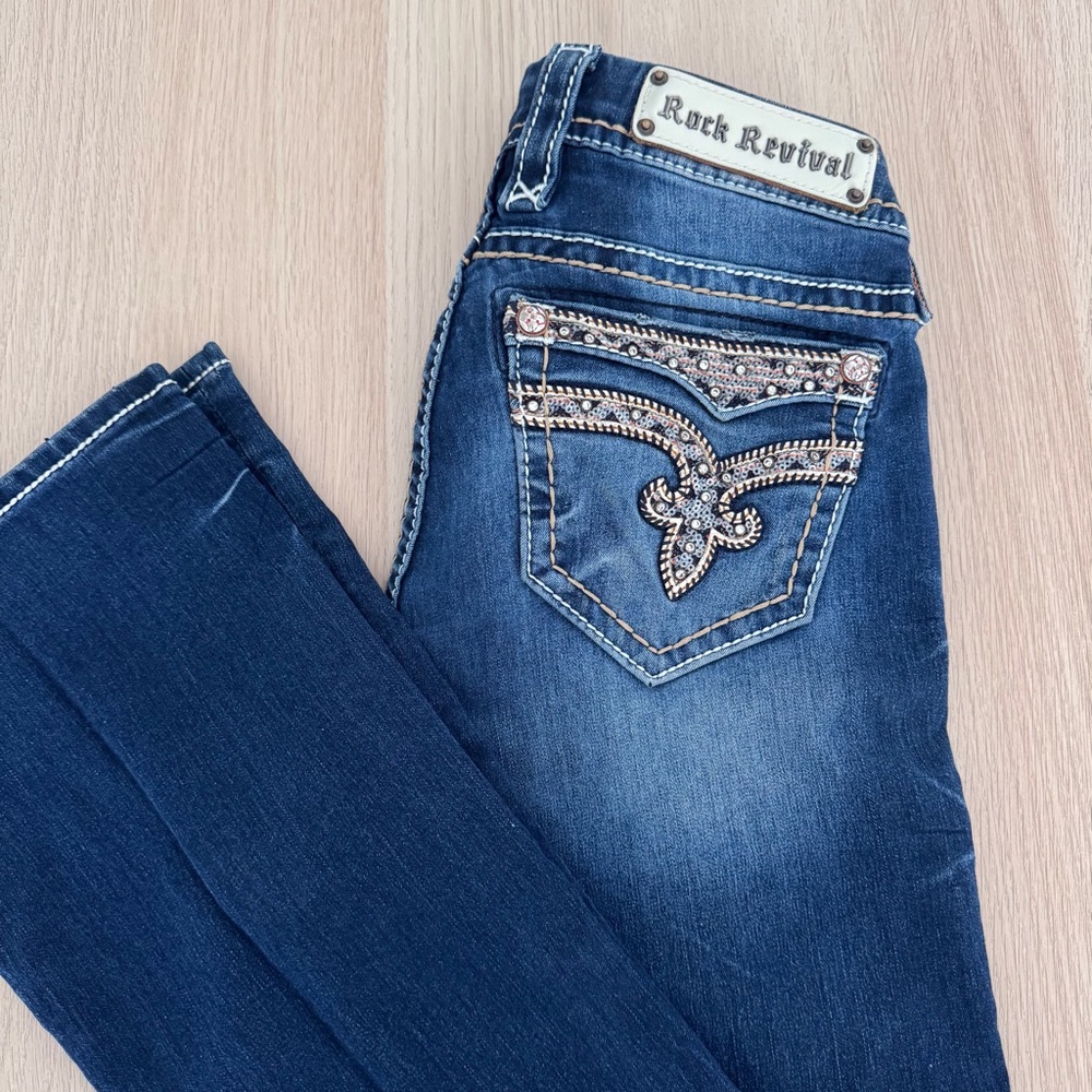 Rock Revival Women's Dark Blue Boot Cut Jeans